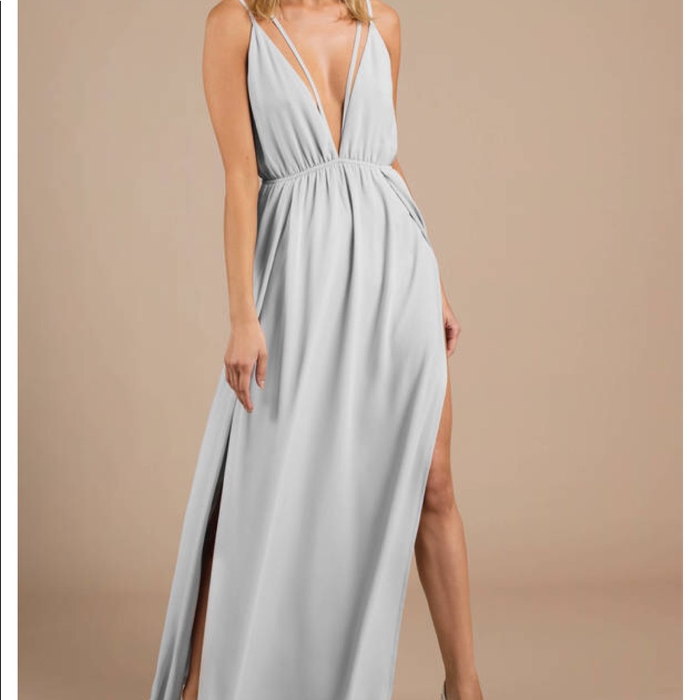 Tobi pastel steel blue maxi